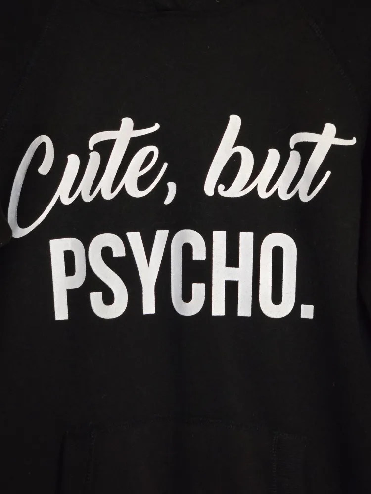 Black Pull-over Graphic Print Hoodie image indicator(5)