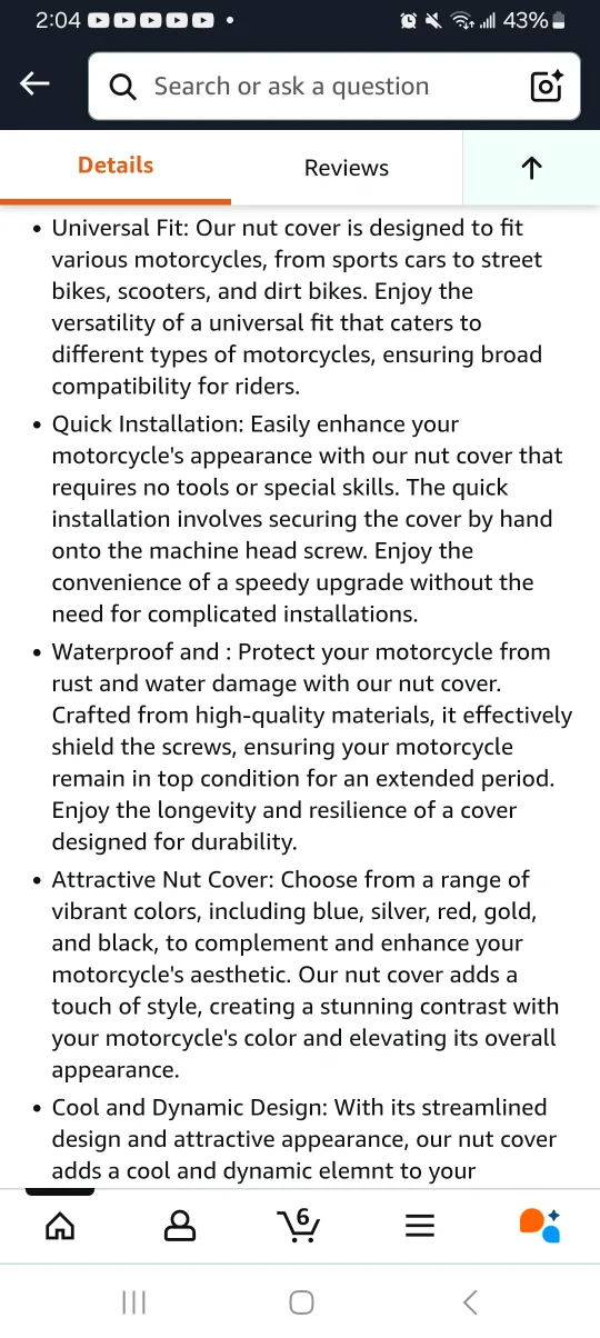 Red Motorcycle Nut Bolt Screw Cap Cover Set image indicator(5)