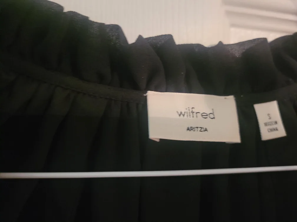 Wilfred Aritzia Black Ruffle Blouse - Size S thumbnail