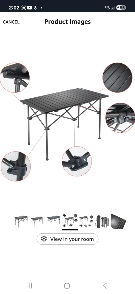 New Aluminum Portable Folding Camping Fishing XL image indicator(7)