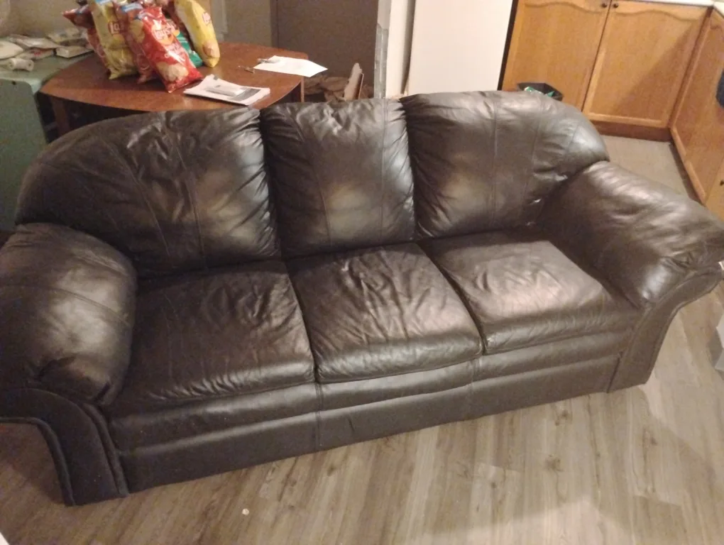 Brown Leather Sofa thumbnail