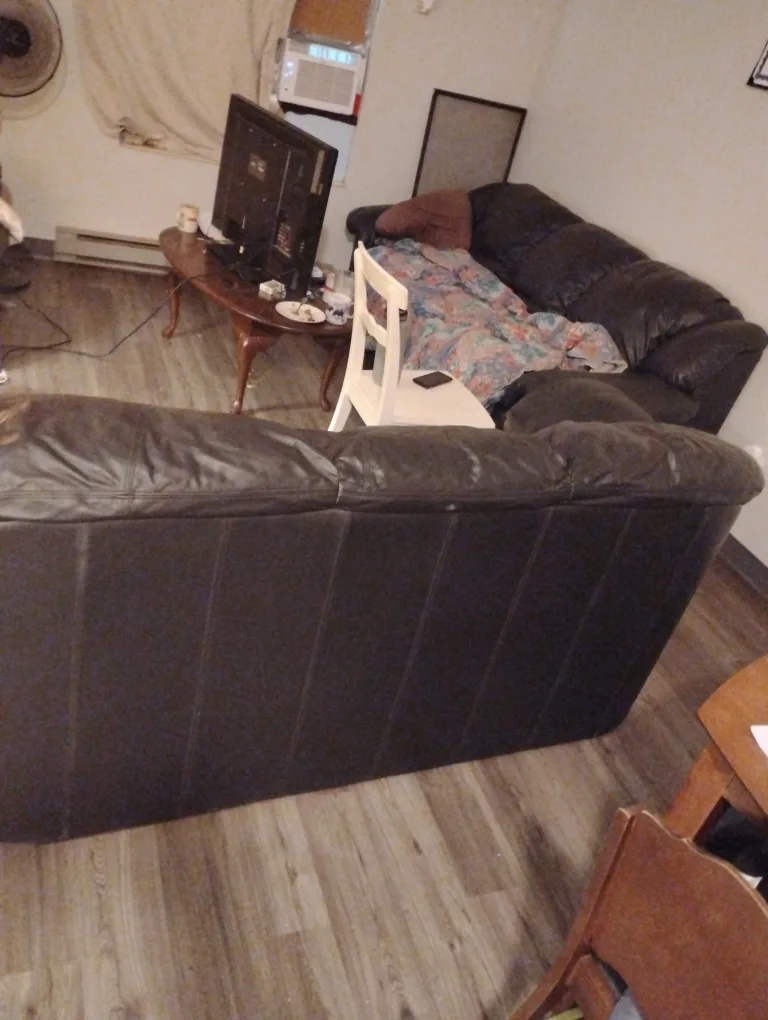 Brown Leather Sofa image indicator(3)