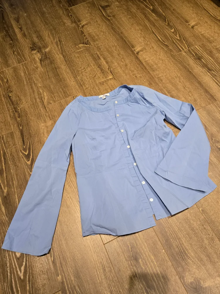 Gap Light Blue Long Sleeve Blouse thumbnail