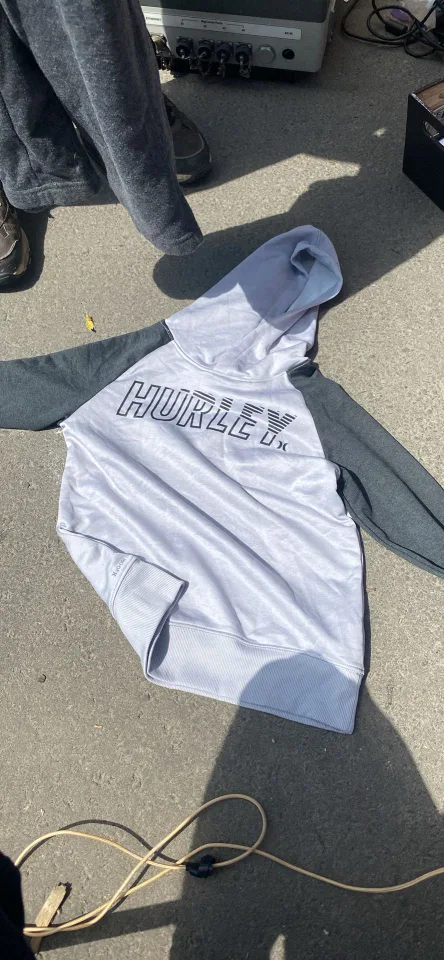 Hurley Hoodie - Grey & White thumbnail
