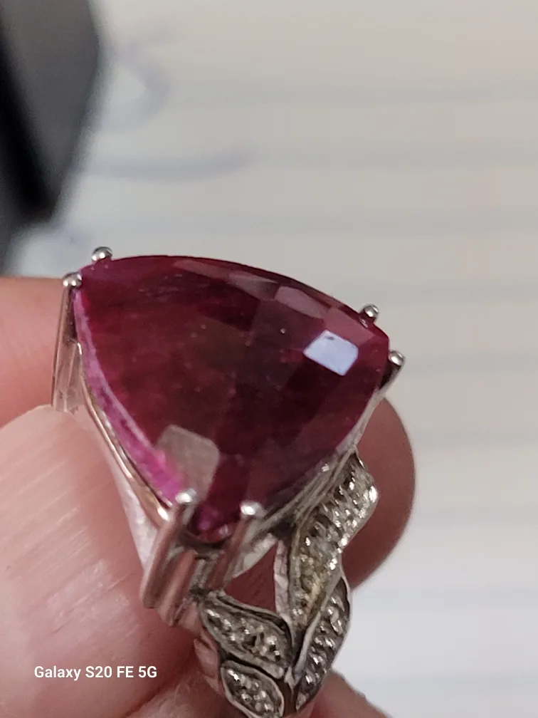 925 silver,Red Gemstone Ring image indicator(4)