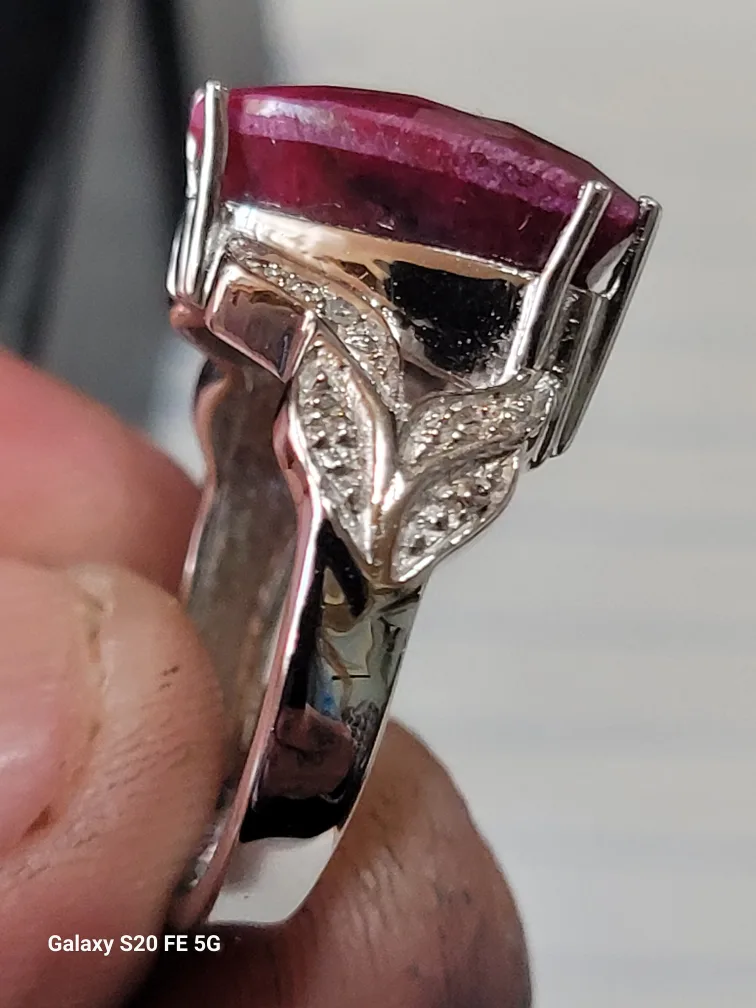 925 silver,Red Gemstone Ring image indicator(5)