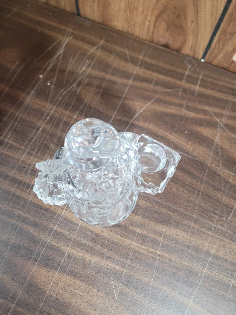 Crystal Glass Santa Claus Single Candle Holder image indicator(3)