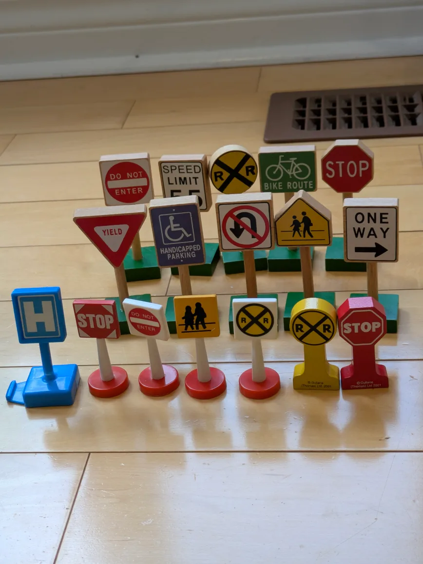 Wooden Train Track Set with Trains & Accessories image indicator(4)