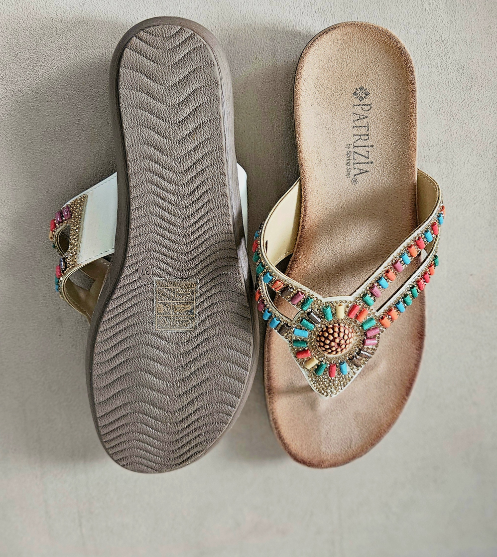 Patrizia Beaded Thong Sandals - Size 37 - photo 3