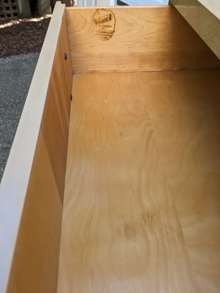 Vintage MCM 4 Drawer Tallboy By Victoriaville image indicator(6)