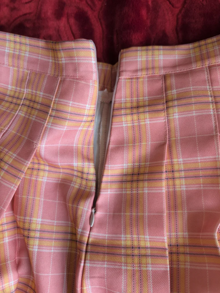 Pink Plaid Pleated Skirt 🇨🇦 image indicator(3)