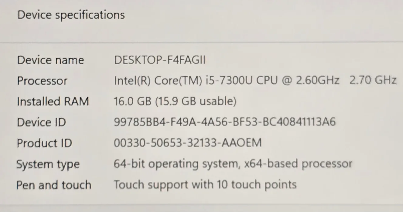 Dell Latitude 7490 Laptop, i5, 16GB RAM, 256Gb SSD, Touch screen image indicator(5)