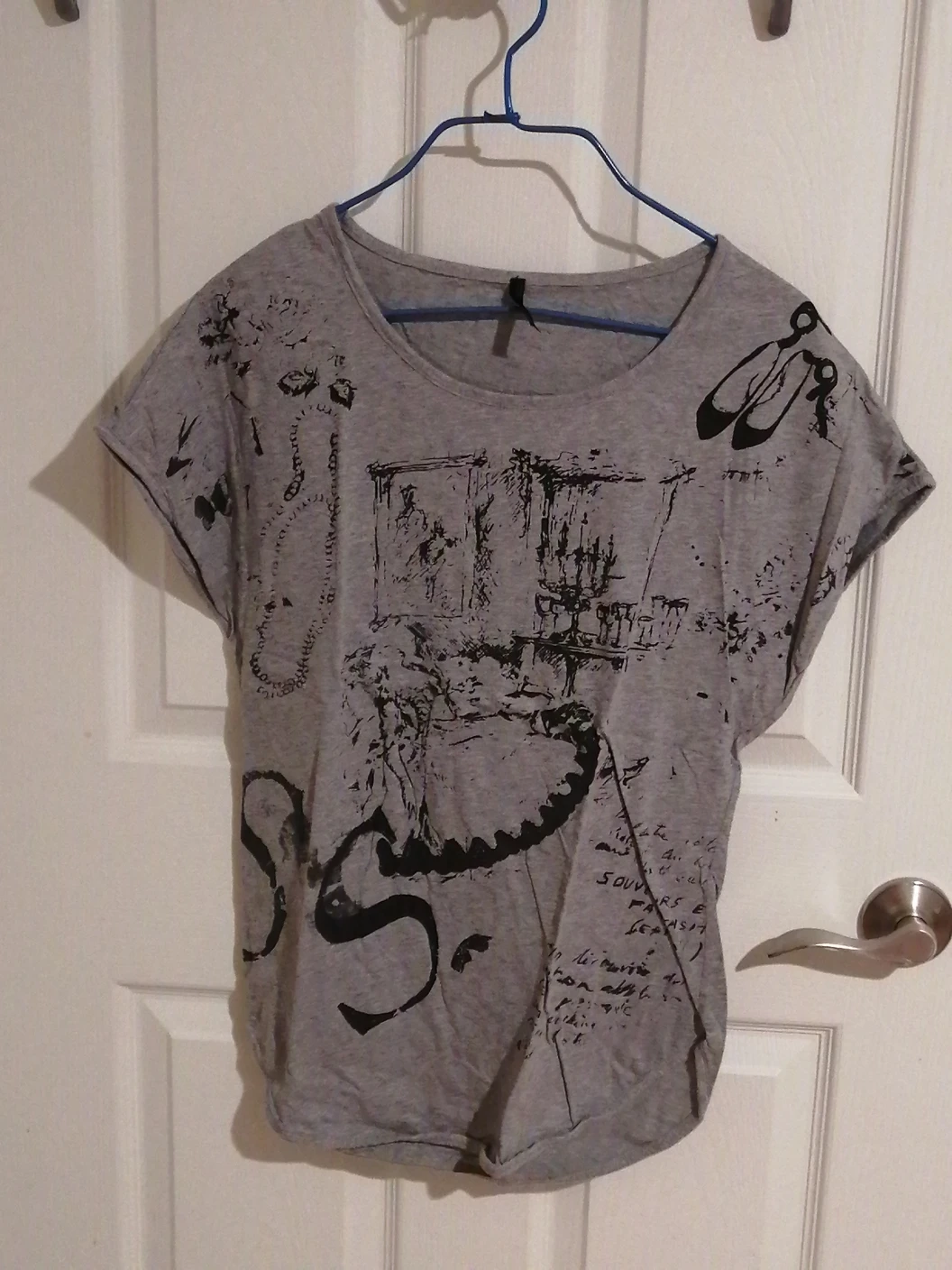 Grey Graphic Print T-Shirt