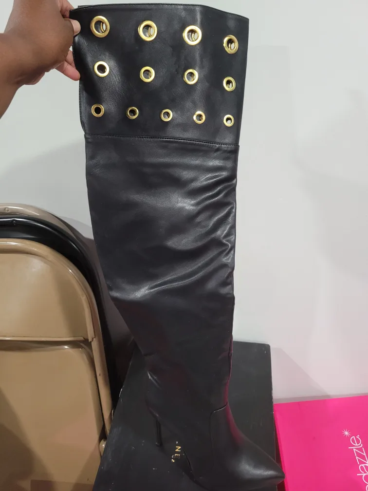 Scene by Shonda Black Over-the-Knee Boots - Size 9 thumbnail