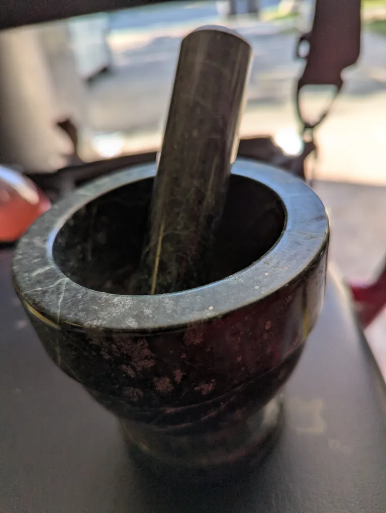 🇨🇦Mortar and Pestle Set - Dark Green Marble thumbnail