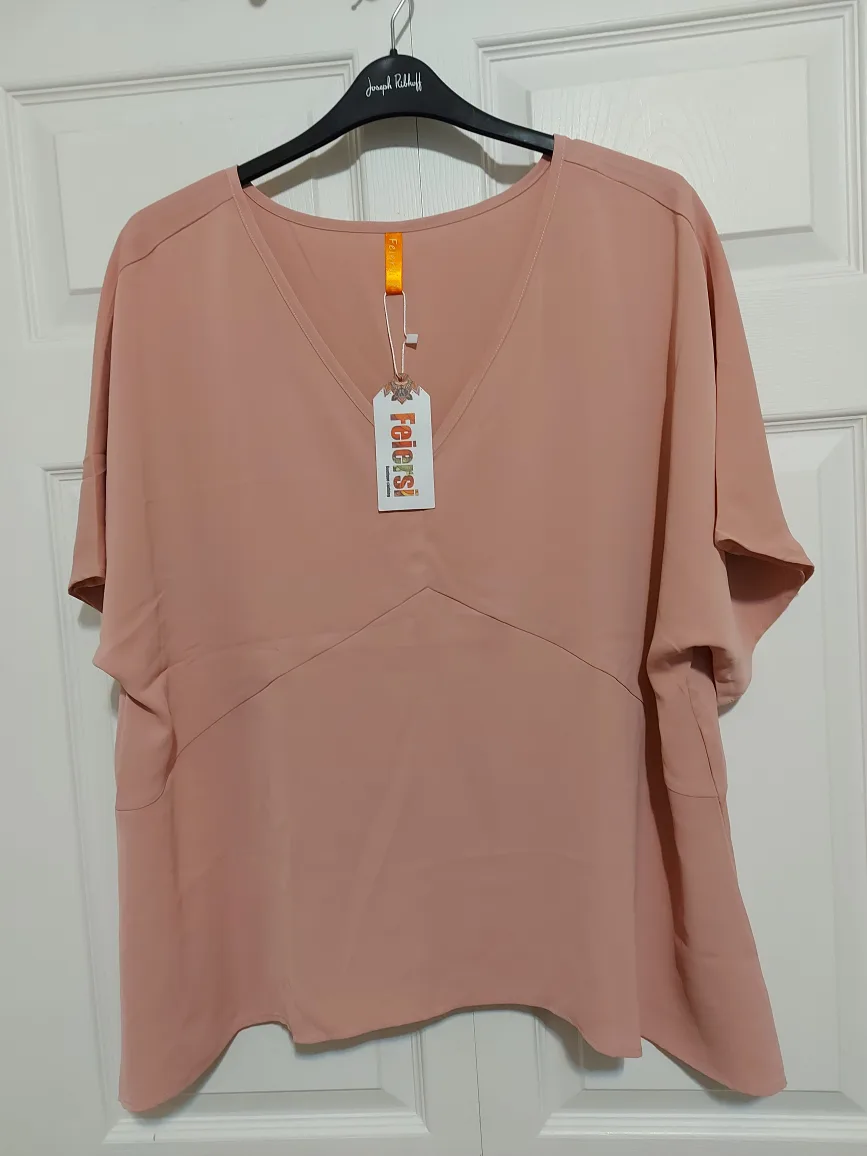 Feiersi Pink Blouse - New with Tags thumbnail
