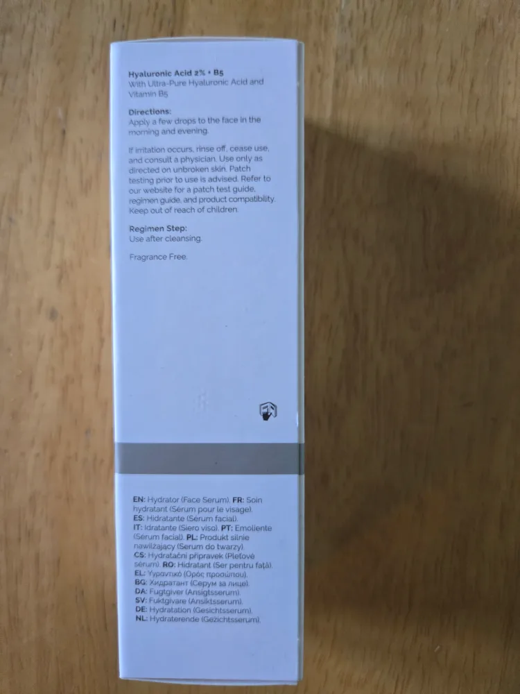 The Ordinary Hyaluronic Acid 2% + B5, 30ml image indicator(2)