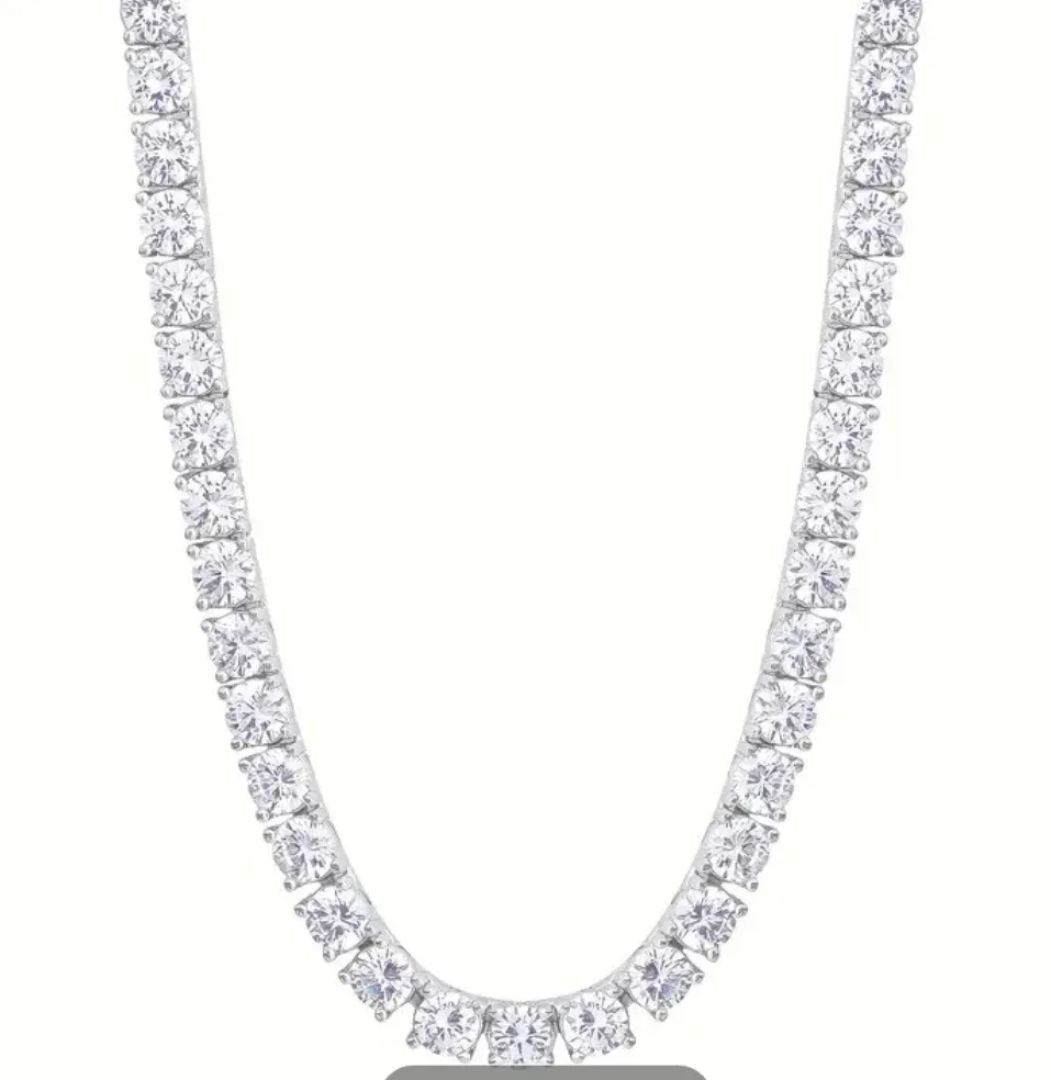 Ice Out Bling Tennis Chain Necklace - 20 inch thumbnail