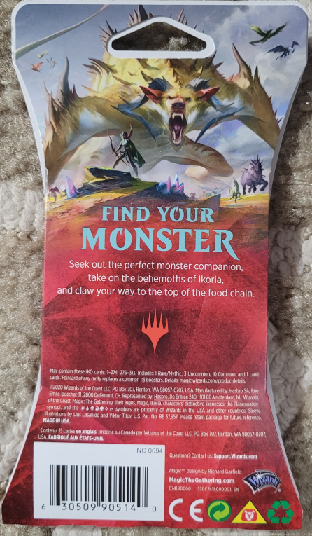 Magic The Gathering Ikoria Booster Pack - photo 2