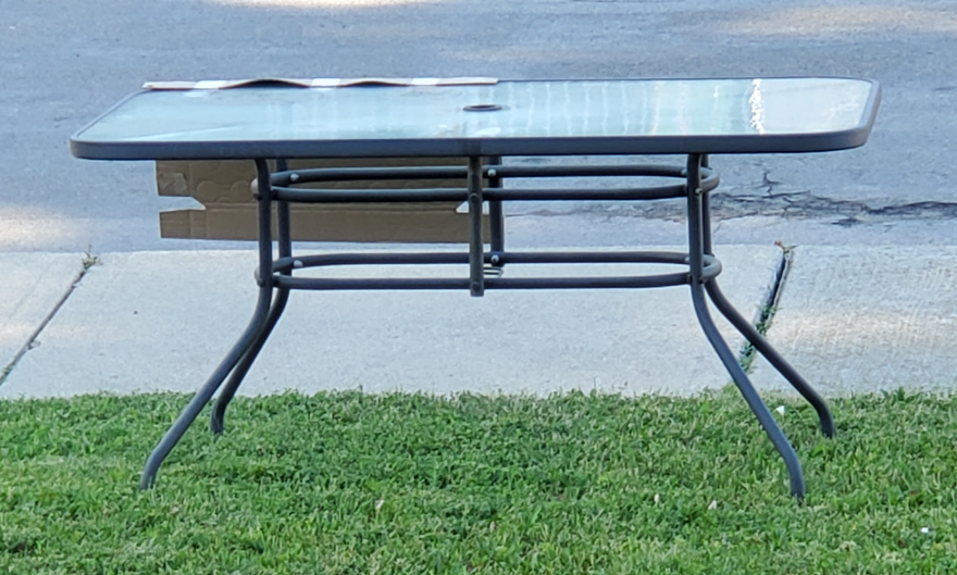 Glass Top Patio Table