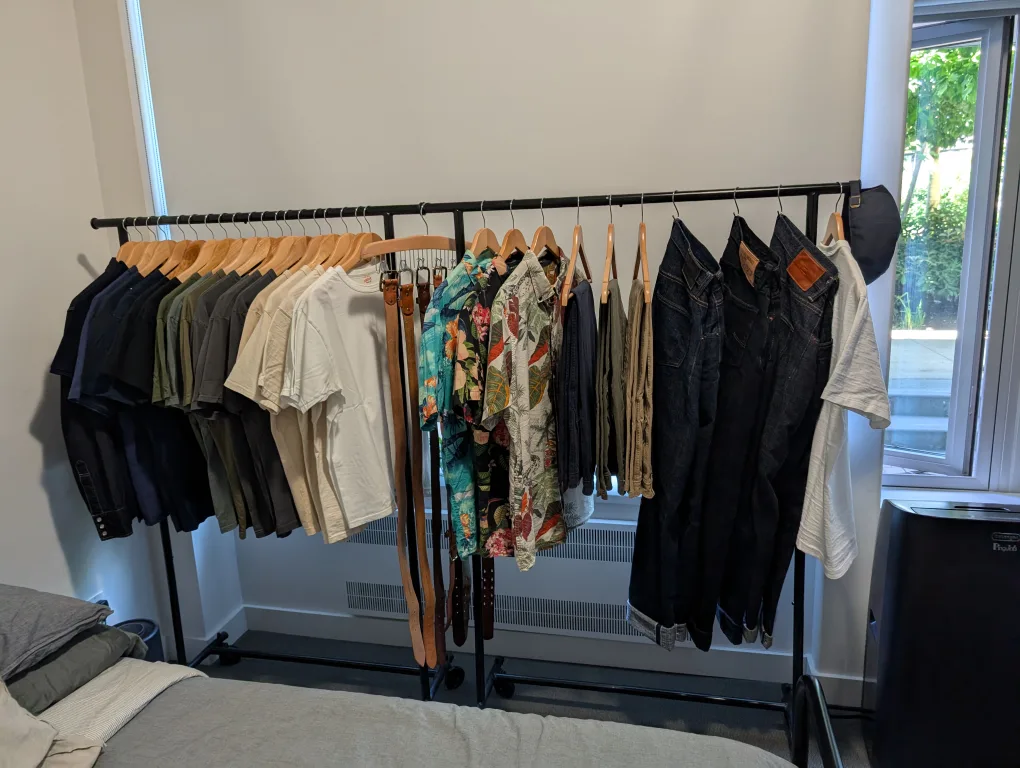 Two Heavy Duty Rolling Garment Racks - Fully Collapsible image indicator(2)