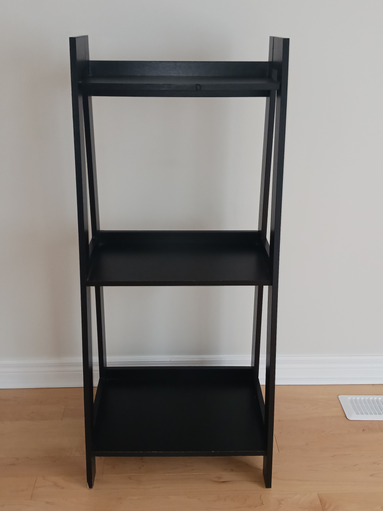 Black 3-Tier Ladder Shelf - photo 2