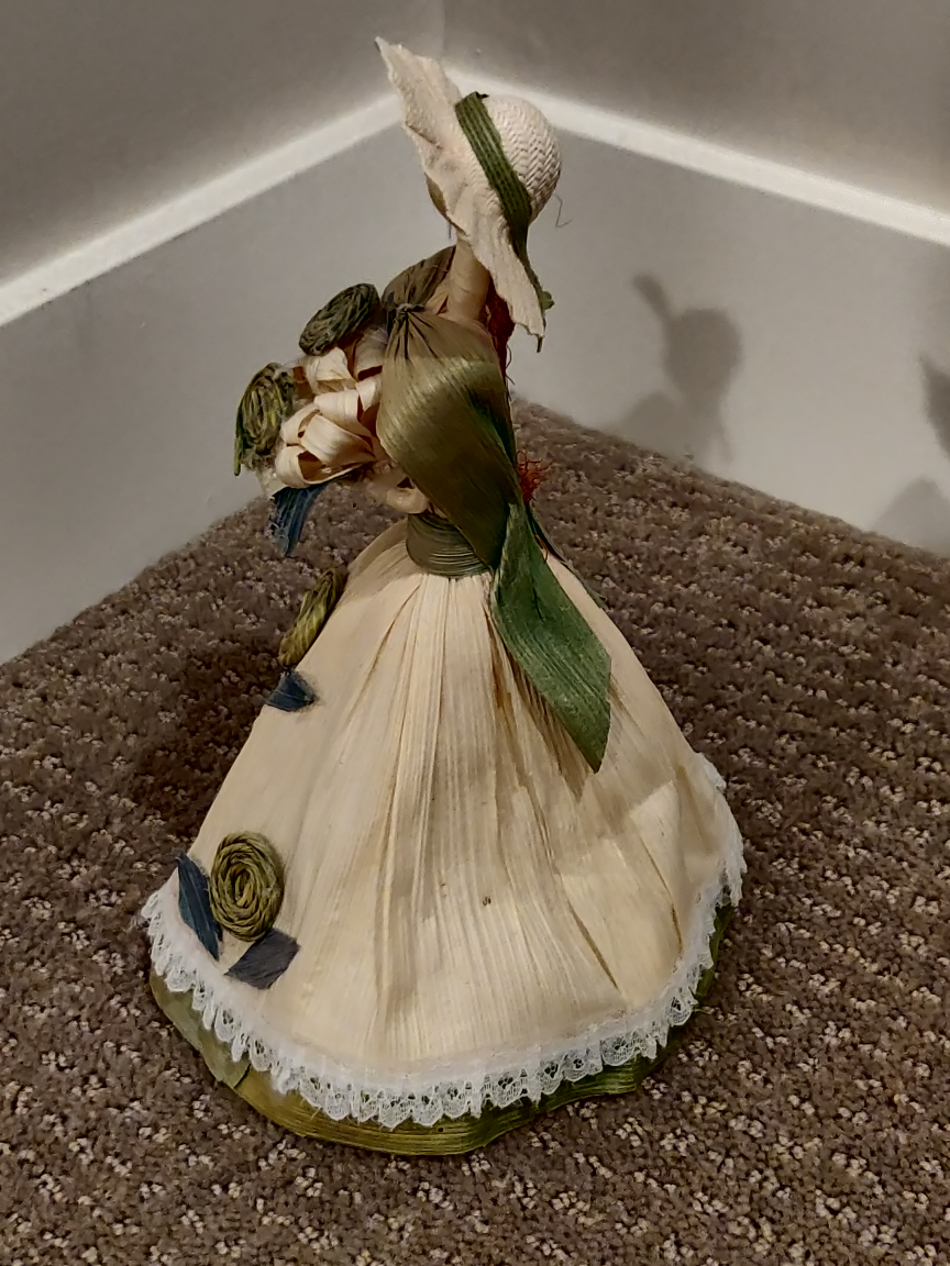 Handcrafted Mexican Cornhusk Wedding Doll Bride Figure Corn Husk - photo 4
