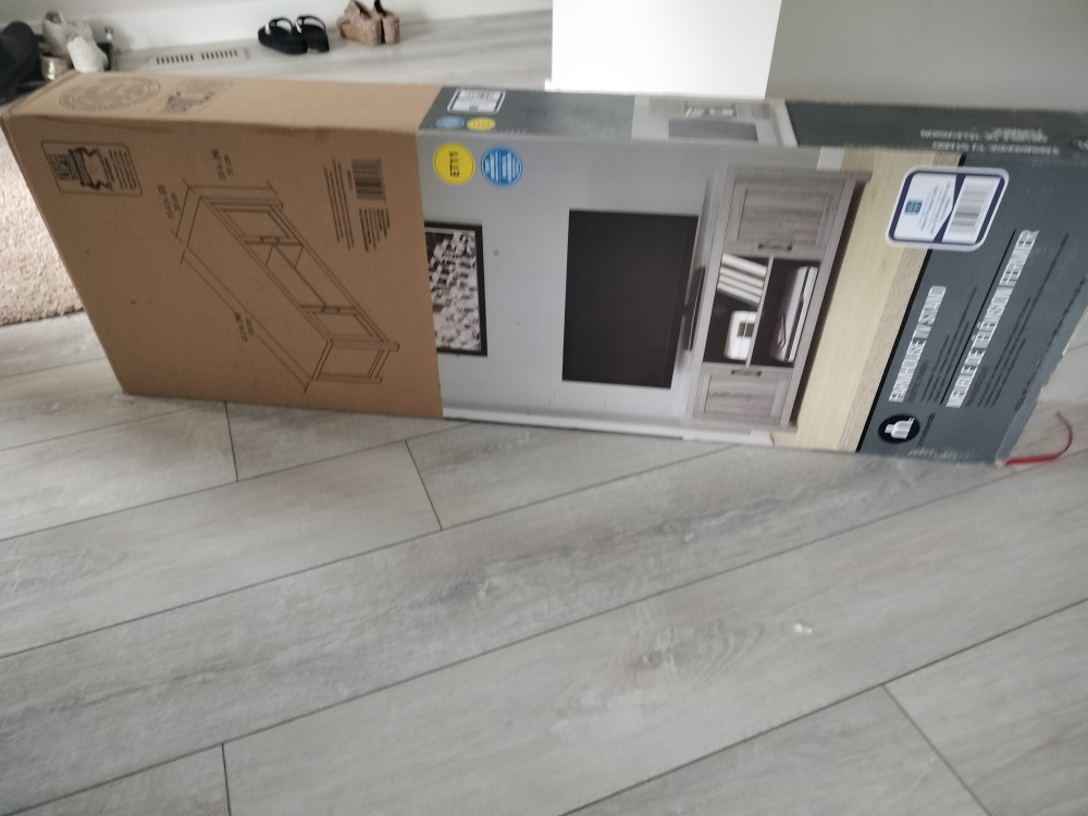 Home Trends Farmhouse TV Stand - New in Box! - photo 4