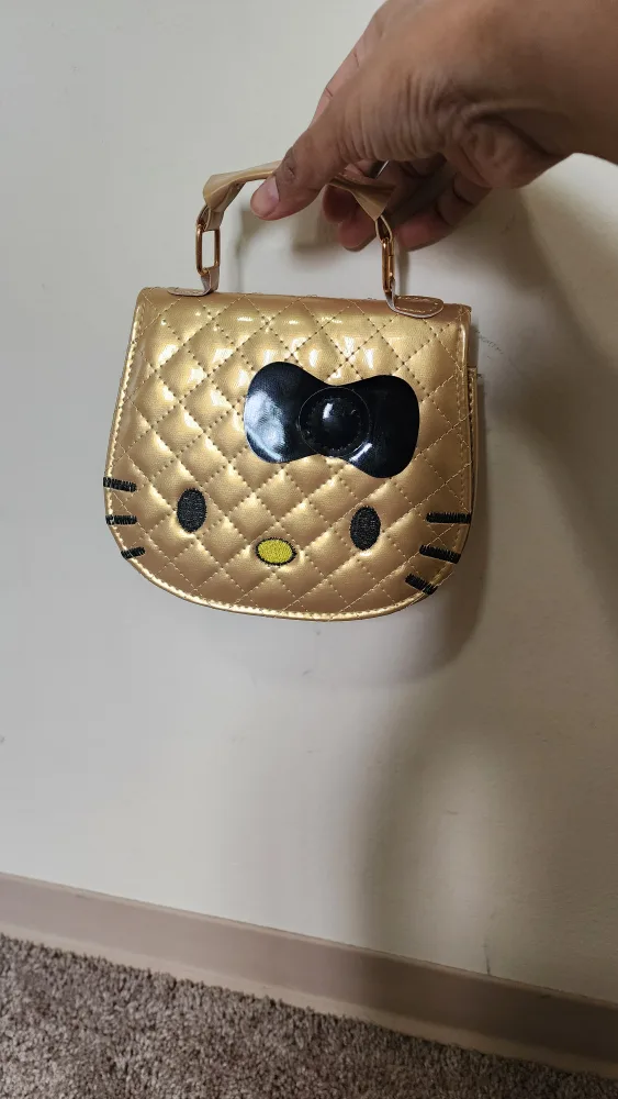 Hello Kitty Gold Quilted Purse thumbnail