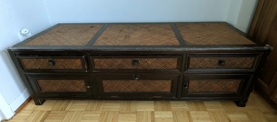 Handcrafted Wooden Storage Chest Rustic Colonial image indicator(2)