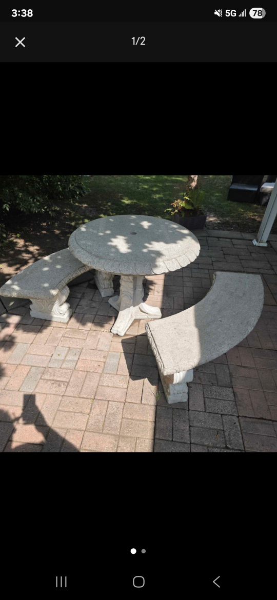 Outdoor  Table with Benches