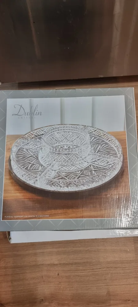 Dublin Cristal 5-Section Rotating Crystal Platter thumbnail