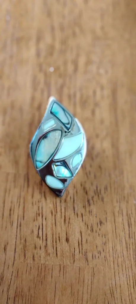 Vintage Lia Sophia Inlaid Abalone Pendant thumbnail