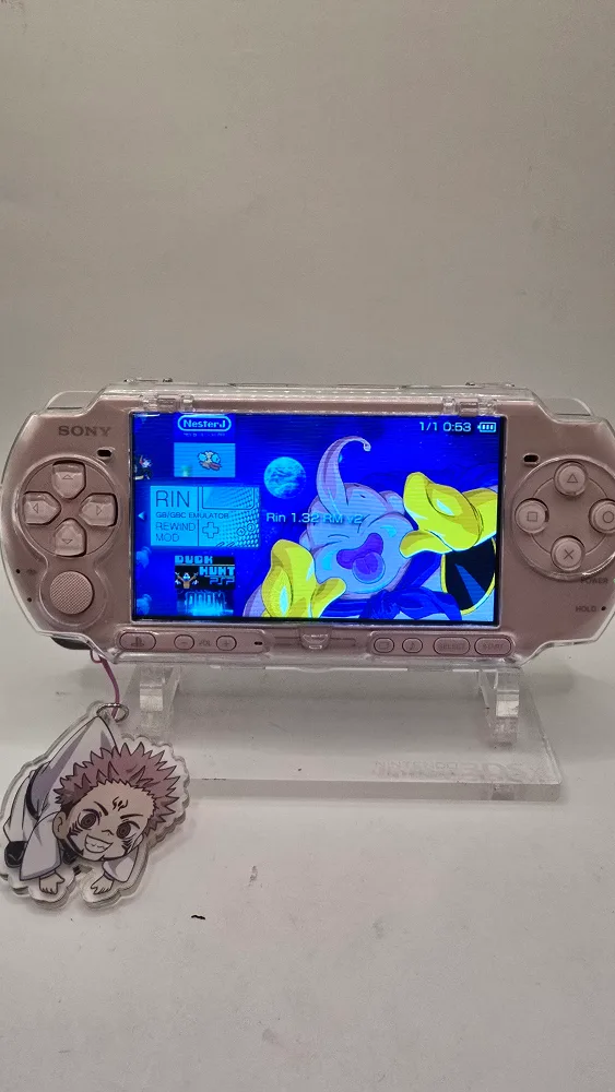 Sony PSP pink modded 128 gb sd card image indicator(10)