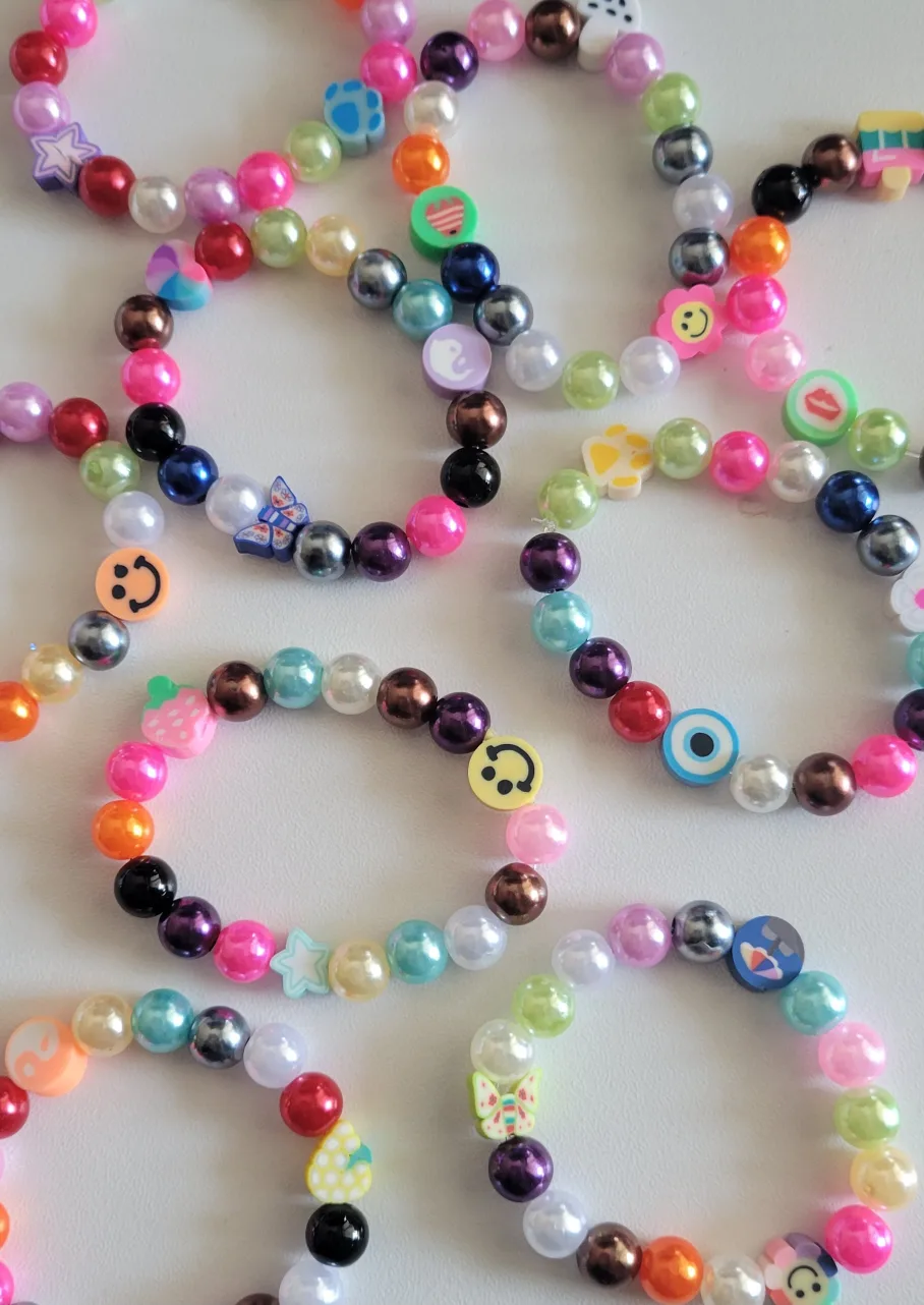 Bulk Hand-made Bead Bracelets Party Favors or Gifts image indicator(3)