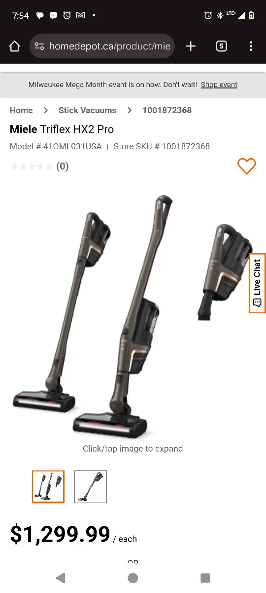 Miele Triflex HX2 Pro Stick Vacuum thumbnail