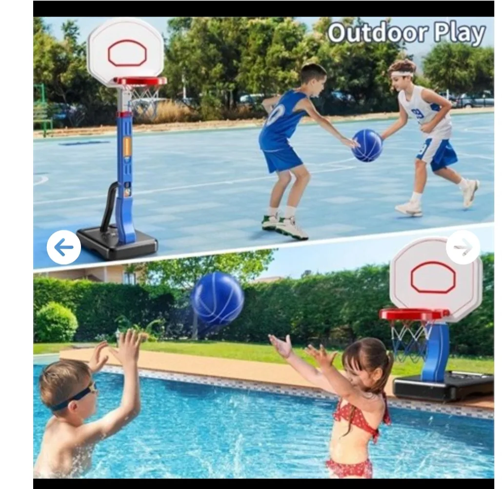 New Kids Adjustable Basketball Hoop Set thumbnail