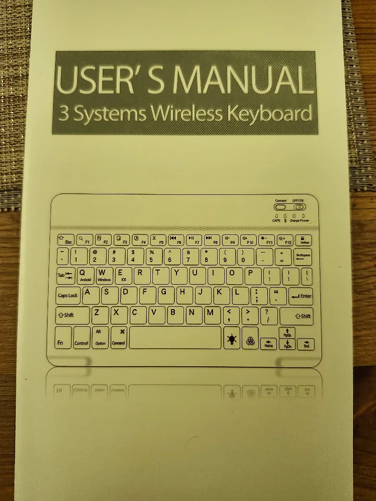 3 Systems Wireless Keyboard with Case image indicator(2)