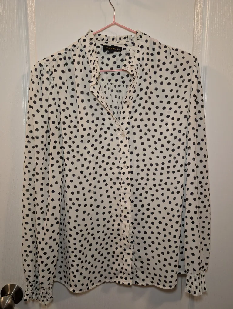 Tamara H. Polka Dot Blouse - Size L thumbnail