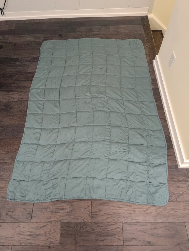 15lb Quilted Weighted Blanket - Sage Green thumbnail