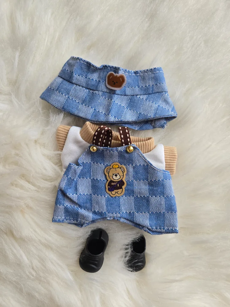 Doll Clothes Set - Blue Plaid Outfit thumbnail