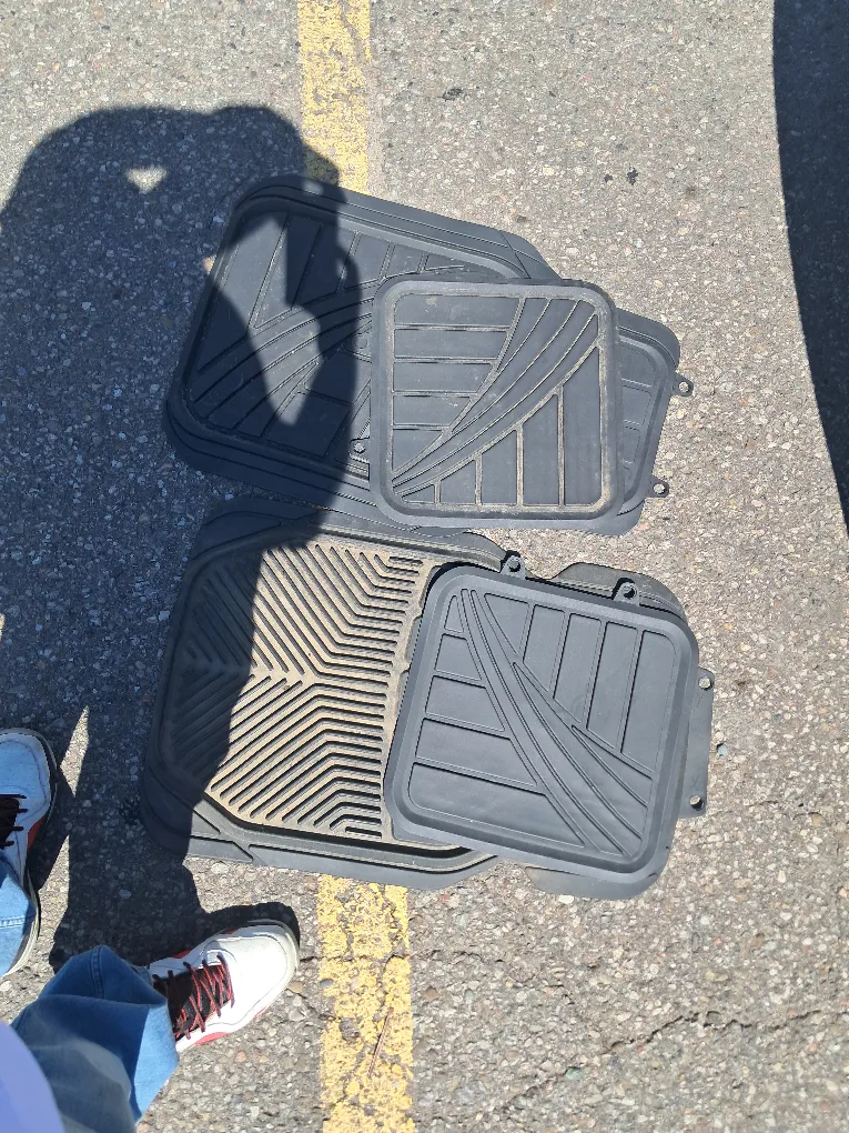 Set of 4 Black Car Floor Mats image indicator(2)