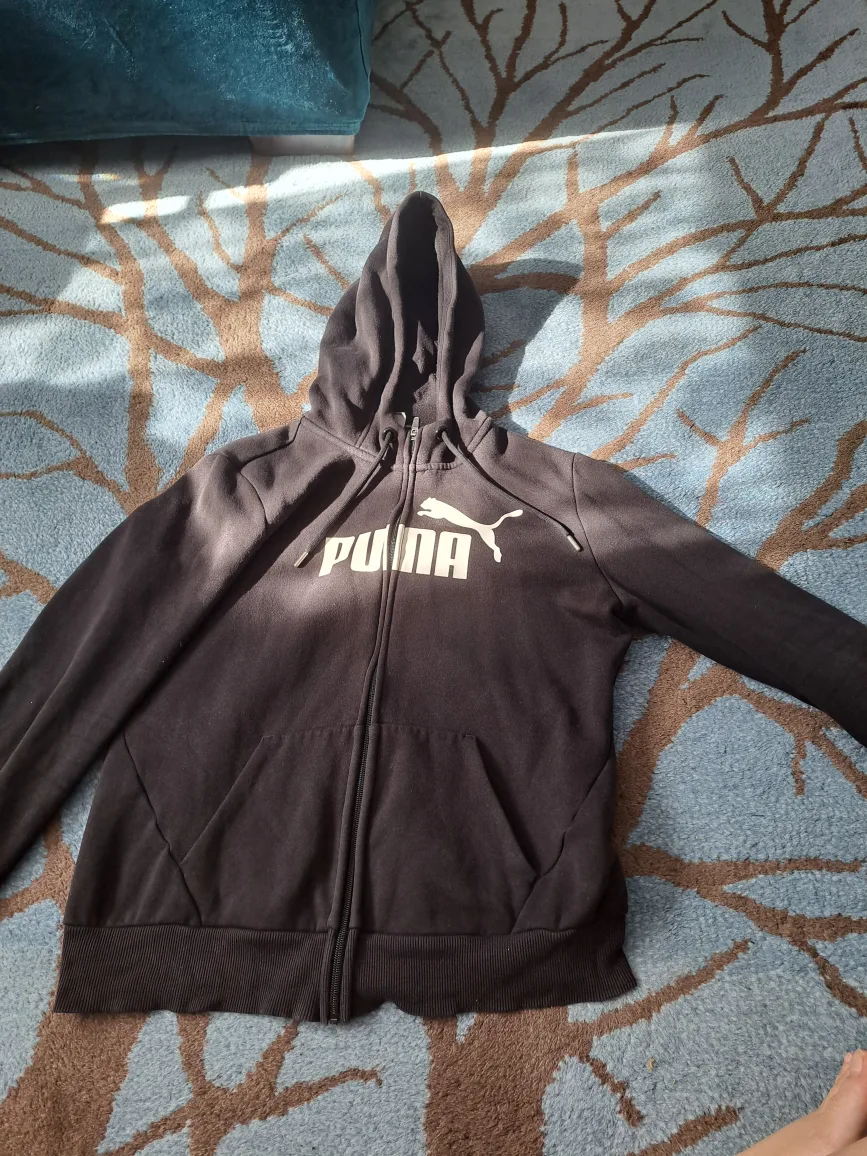 Puma Black Full Zip Hoodie - Size M thumbnail