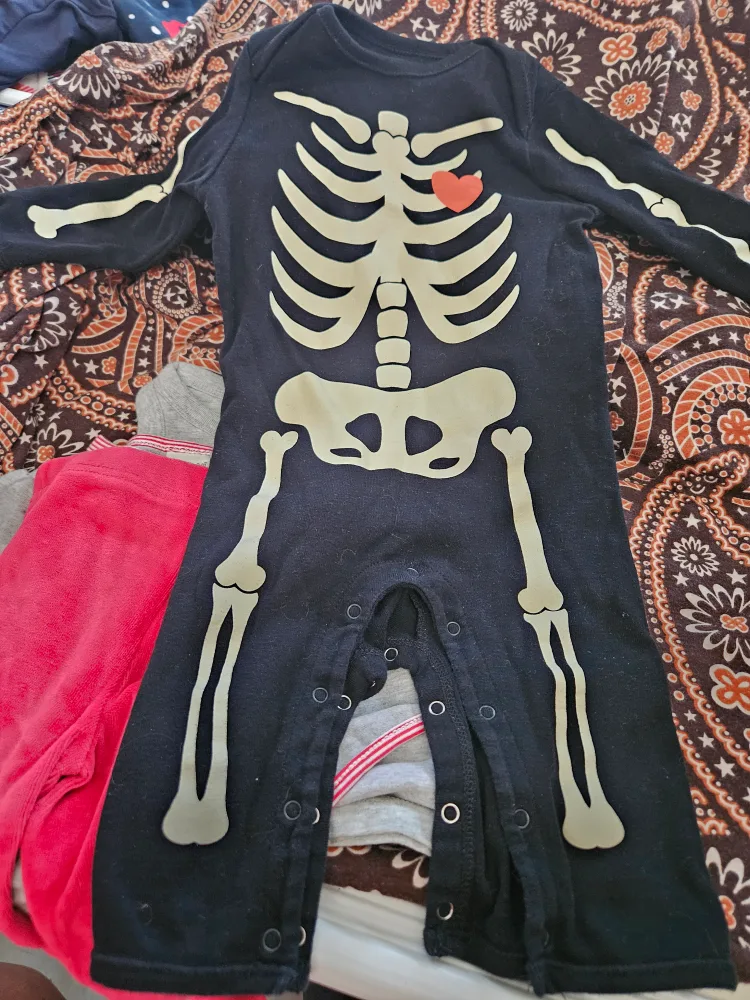 Old Navy Skeleton Onesie - 6-12 Months thumbnail