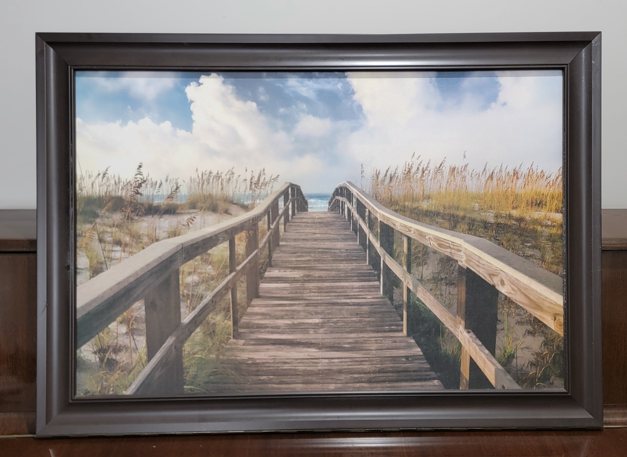Framed Beach Boardwalk Print