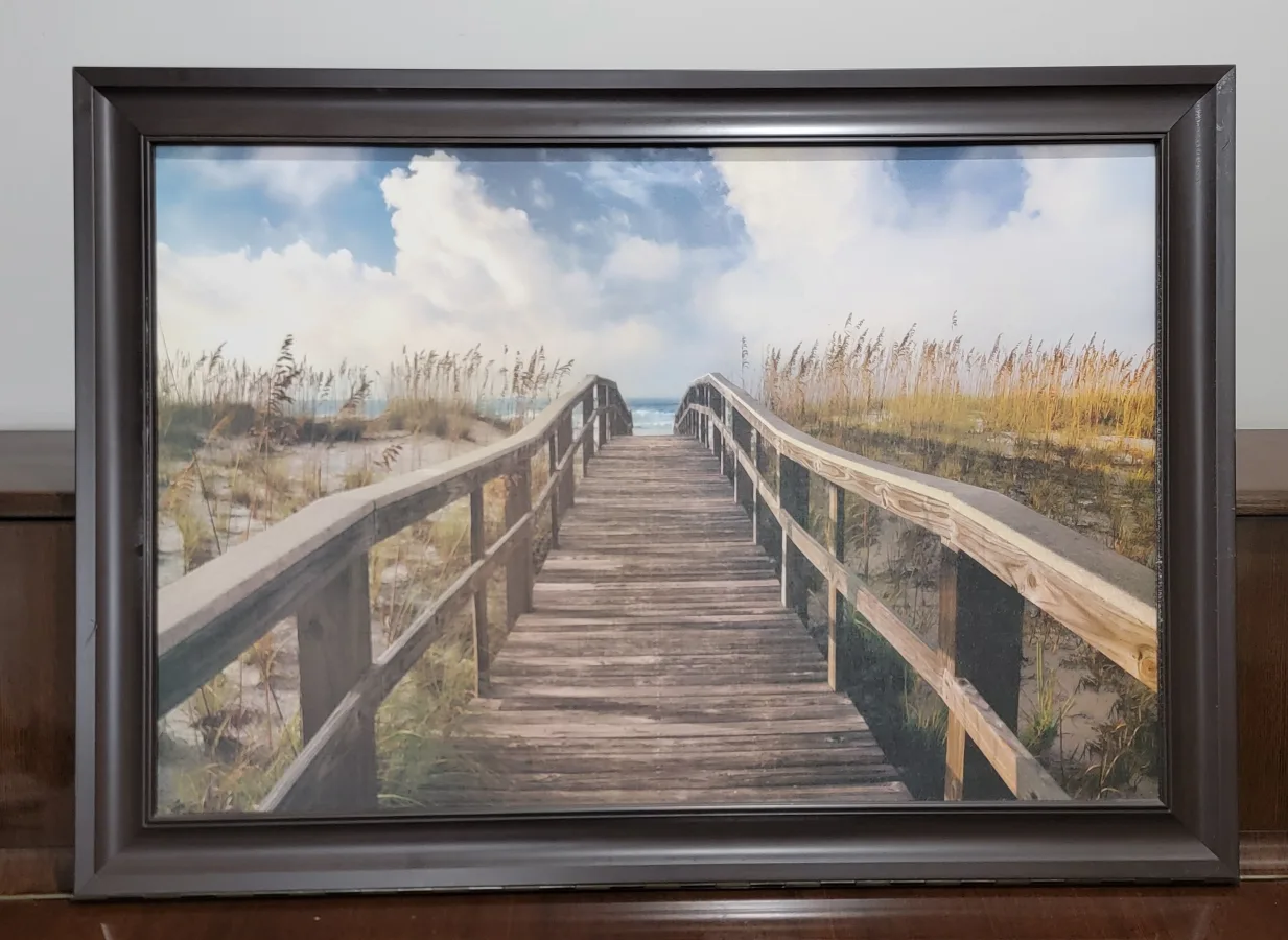 Framed Beach Boardwalk Print thumbnail