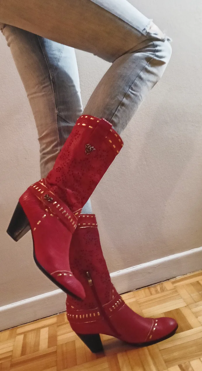 ❤‍🔥SALE❤‍🔥Women's cowboy boots Genuine Leather thumbnail