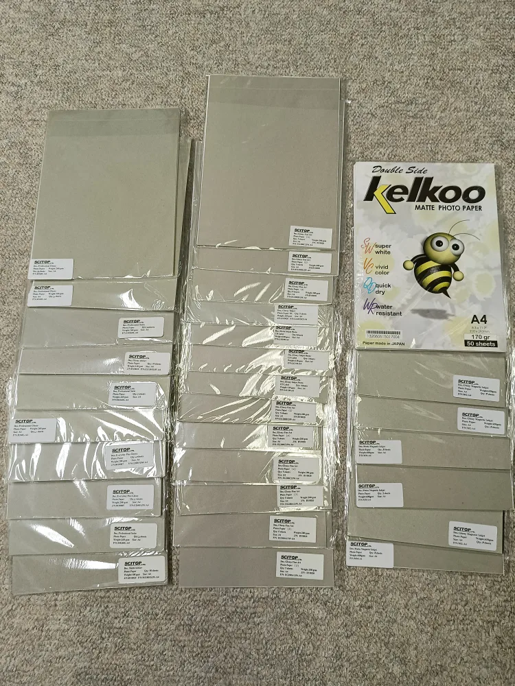 Assorted photo paper size A4 approximately 350-360 sheets thumbnail