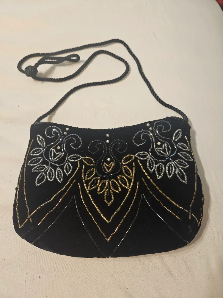 Black Beaded Evening Bag thumbnail
