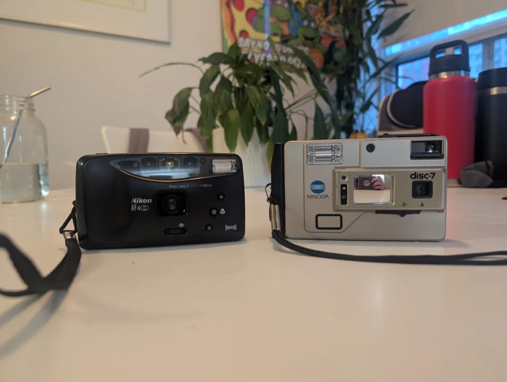 Nikon AF400D & Minolta Disc-7 Film Cameras thumbnail